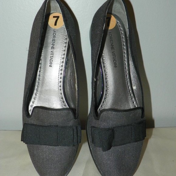 NEW Adrienne Vittadini Gray/Black Flats Sz 7 M - Picture 5 of 8